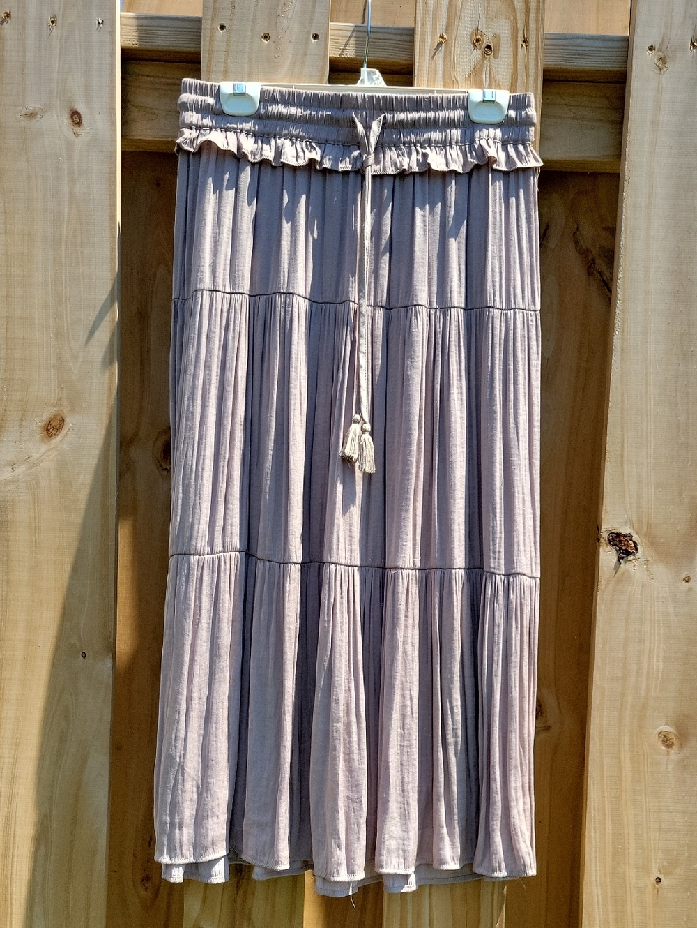 Rachel Zoe Tiered Maxi Skirt in Light Taupe